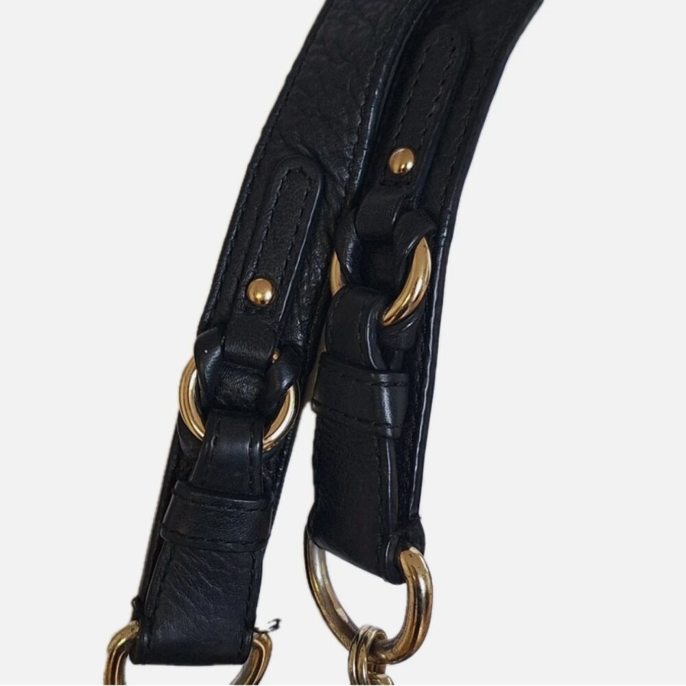 VINCE CAMUTO BLACK PEBBLED LEATHER HOBO BAG LARGE MODEL: HAVY - Picture 8 of 9